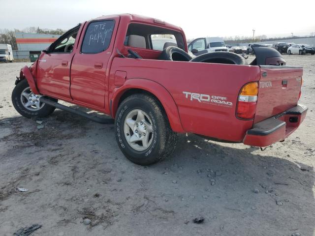 5TEGM92N74Z309177 - 2004 TOYOTA TACOMA DOUBLE CAB PRERUNNER RED photo 2