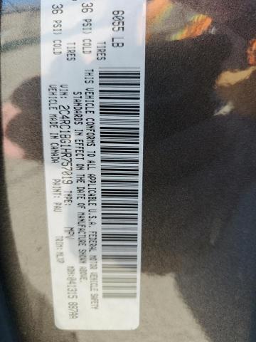 2C4RC1BG1HR757019 - 2017 CHRYSLER PACIFICA TOURING L 灰色 照片 14