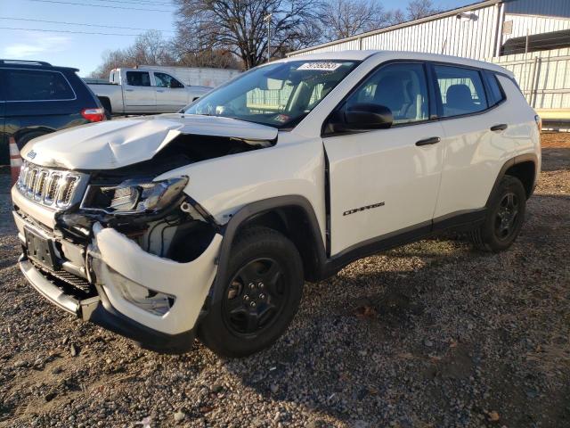 3C4NJDAB2KT850180 - 2019 JEEP COMPASS SPORT WHITE photo 1