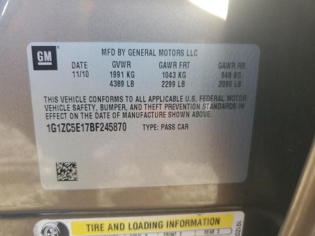 1G1ZC5E17BF245870 - 2011 CHEVROLET MALIBU 1LT Qəhvəyi foto 12