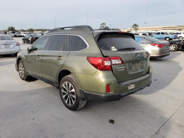 4S4BSBNC4G3218271 - 2016 SUBARU OUTBACK 2.5I LIMITED GREEN photo 2