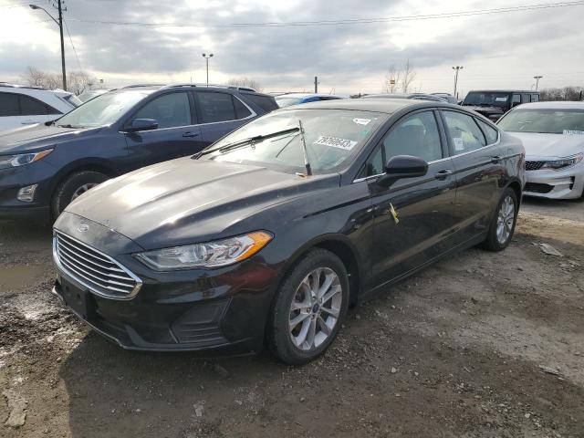 3FA6P0H70KR123328 - 2019 FORD FUSION SE BLACK photo 1