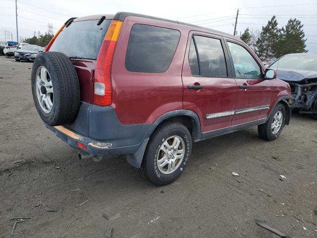 JHLRD78822C025484 - 2002 HONDA CR-V EX BURGUNDY photo 3