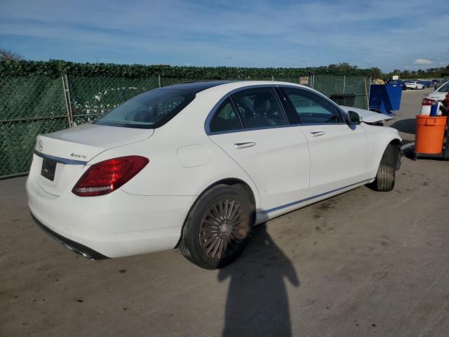 55SWF4KB8FU021413 - 2015 MERCEDES-BENZ C 300 4MATIC WHITE photo 3