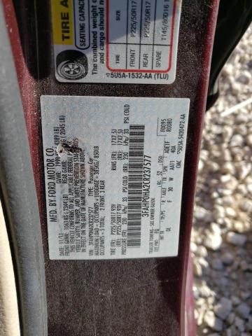 3FAHP0HA2CR237577 - 2012 FORD FUSION 4D SE MAROON photo 13