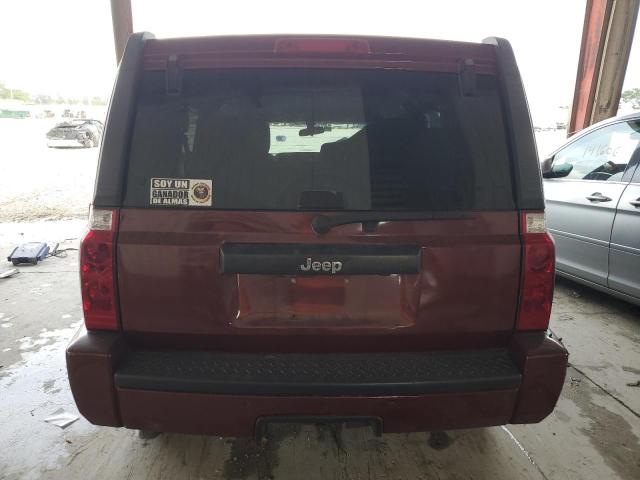 1J8HH48K87C631217 - 2007 JEEP COMMANDER BURGUNDY photo 6