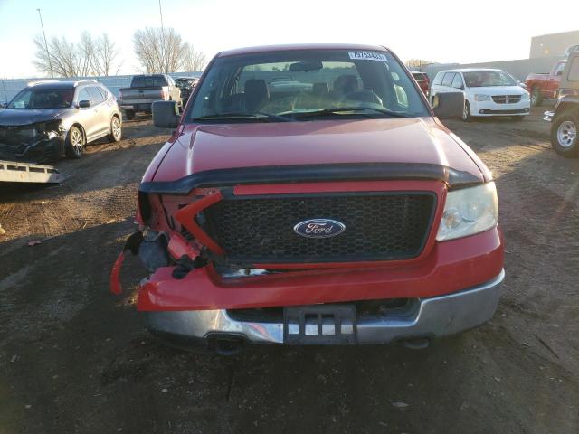 1FTPX14585FB45359 - 2005 FORD F150 RED photo 5