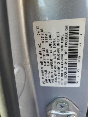 1HGCP2F6XCA160449 - 2012 HONDA ACCORD SE SILVER photo 13