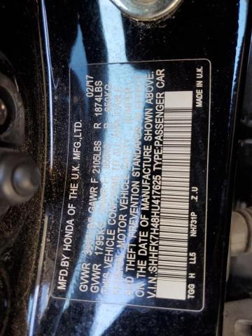 SHHFK7H48HU417625 - 2017 HONDA CIVIC SPORT BLACK photo 13