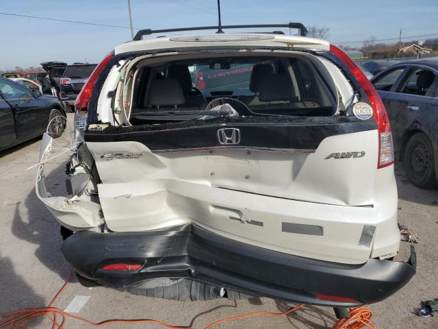 5J6RM4H70EL043127 - 2014 HONDA CR-V EXL WHITE photo 6