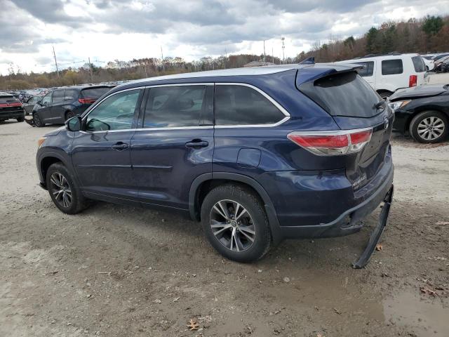 5TDJKRFH1GS276579 - 2016 TOYOTA HIGHLANDER XLE BLUE photo 2