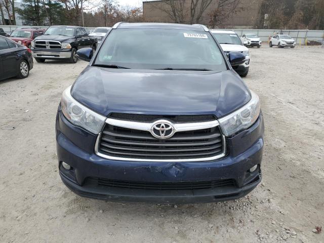 5TDJKRFH1GS276579 - 2016 TOYOTA HIGHLANDER XLE BLUE photo 5