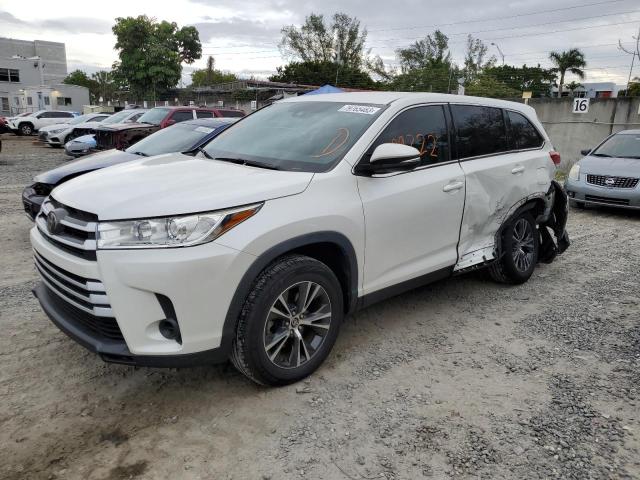 5TDZARFH8KS044253 - 2019 TOYOTA HIGHLANDER LE WHITE photo 1