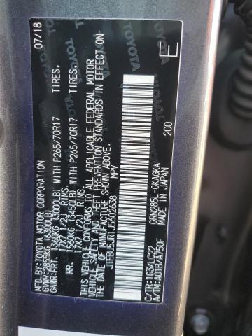 JTEBU5JR1J5602638 - 2018 TOYOTA 4RUNNER SR5/SR5 PREMIUM 灰色 照片 12