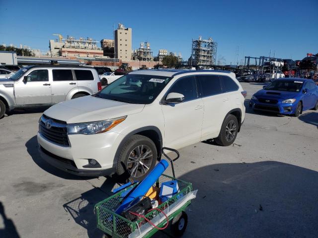 5TDKKRFH0GS149147 - 2016 TOYOTA HIGHLANDER XLE WHITE photo 1