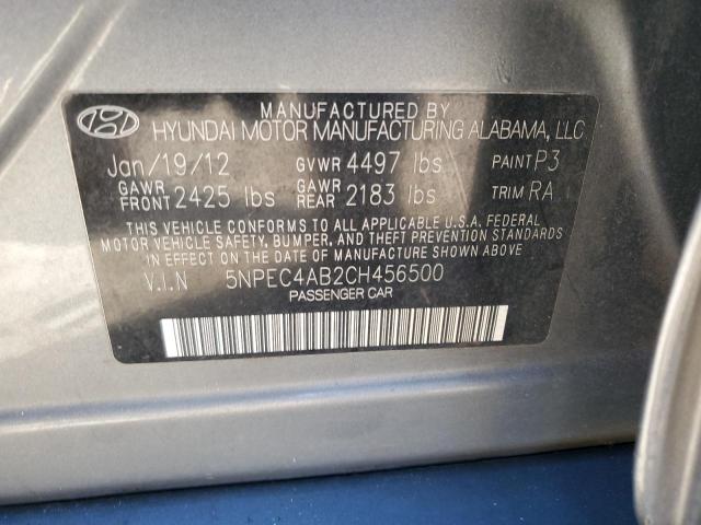 5NPEC4AB2CH456500 - 2012 HYUNDAI SONATA SE GRAY photo 12