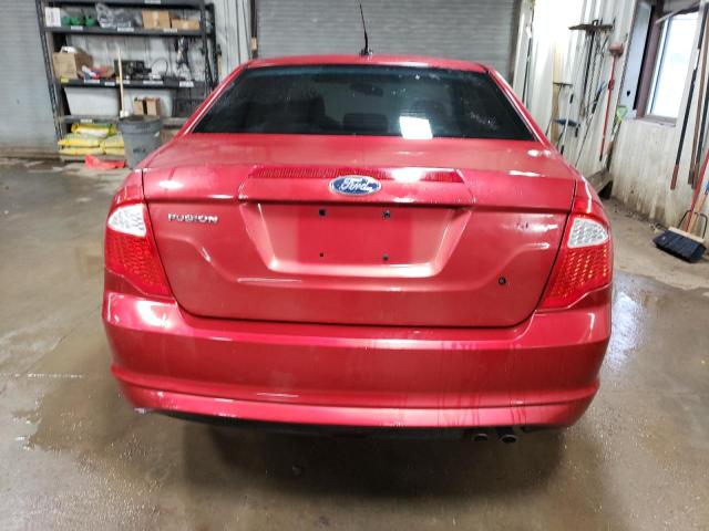 3FAHP0HA0AR349954 - 2010 FORD FUSION SE RED photo 6