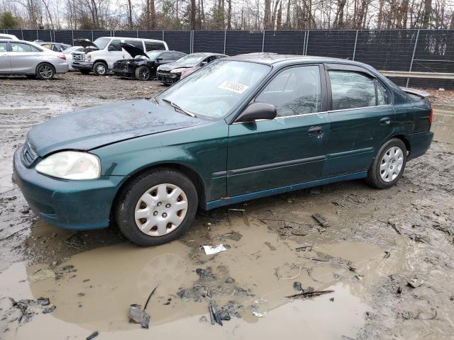 2HGEJ6618YH532336 - 2000 HONDA CIVIC BASE GREEN photo 1