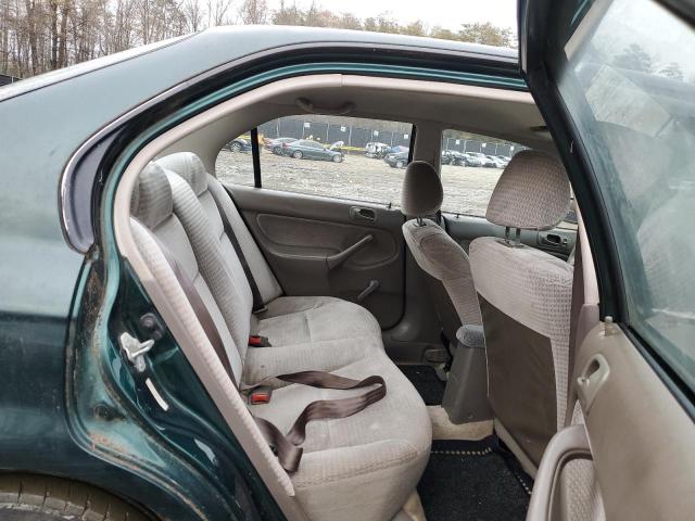 2HGEJ6618YH532336 - 2000 HONDA CIVIC BASE GREEN photo 10