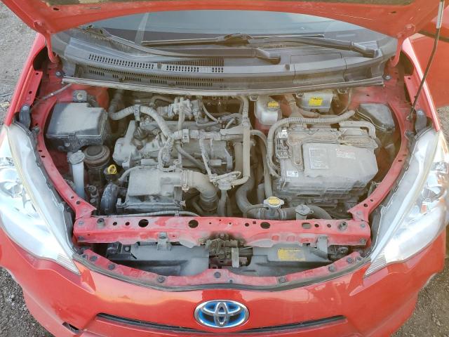 JTDKDTB37E1077360 - 2014 TOYOTA PRIUS C RED photo 11