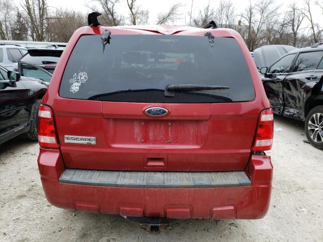1FMCU0D71AKC58103 - 2010 FORD ESCAPE XLT RED photo 6