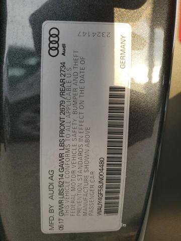 WAUY4GF58JN004480 - 2018 AUDI S5 PREMIUM PLUS ნაცრისფერი ფოტო 12