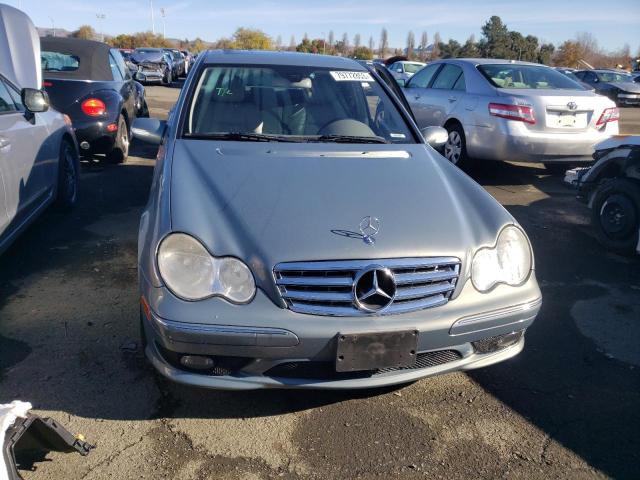 WDBRF52H36F774057 - 2006 MERCEDES-BENZ C 230 BLUE photo 5