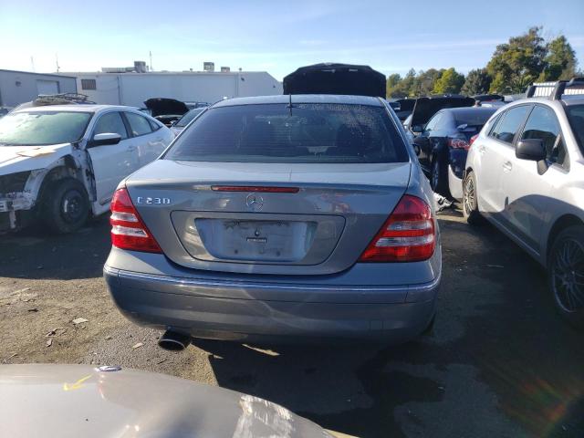 WDBRF52H36F774057 - 2006 MERCEDES-BENZ C 230 BLUE photo 6