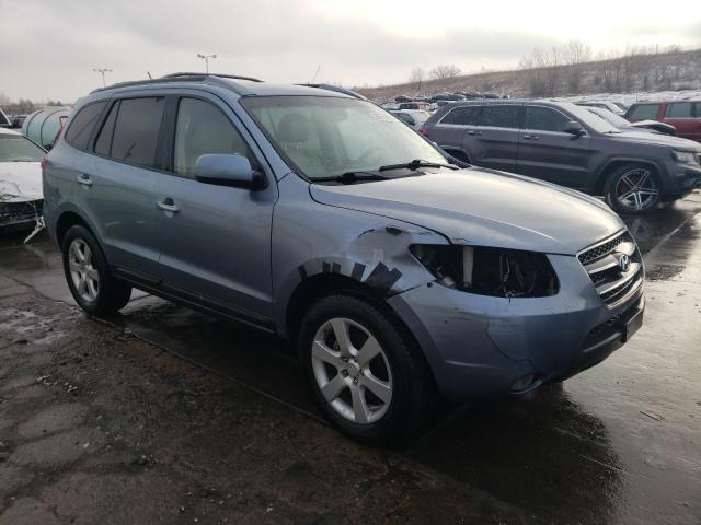 5NMSH73E39H326308 - 2009 HYUNDAI SANTA FE SE BLUE photo 4