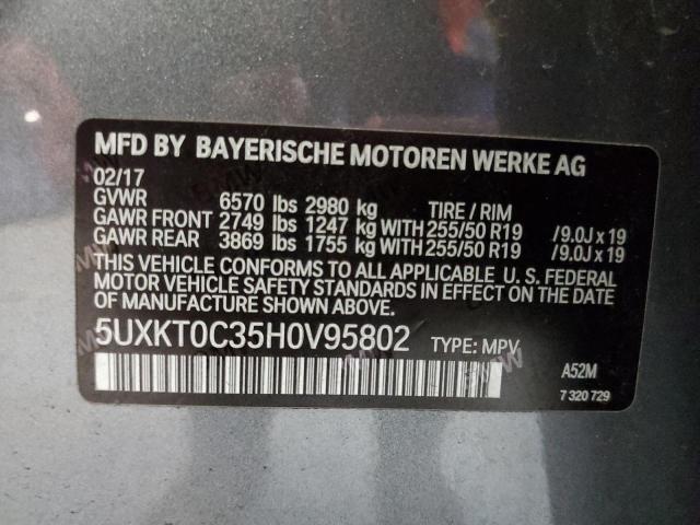 5UXKT0C35H0V95802 - 2017 BMW X5 XDR40E SILVER photo 13