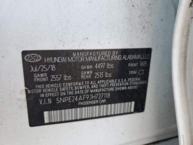 5NPE24AFJH727118 - 2018 HYUNDAI SONATA WHITE photo 12