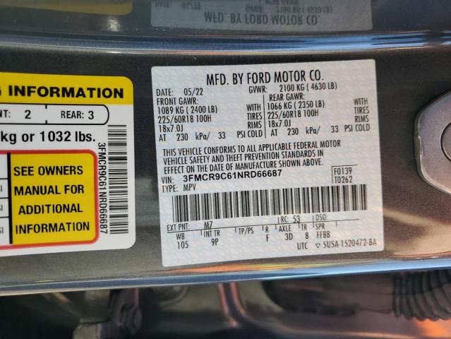 3FMCR9C61NRD66687 - 2022 FORD BRONCO SPO OUTER BANKS BROWN photo 14