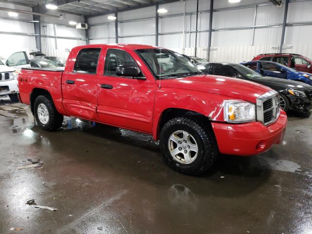 1D7HW48N25S226793 - 2005 DODGE DAKOTA QUAD SLT RED photo 4