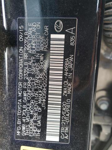 JTHKD5BH2G2256859 - 2016 LEXUS CT 200 BLACK photo 12