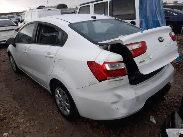 KNADM4A33G6603910 - 2016 KIA RIO LX WHITE photo 2