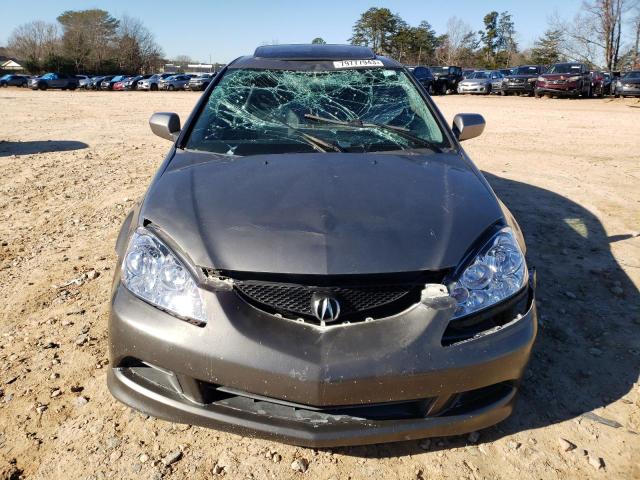 JH4DC548X6S006907 - 2006 ACURA RSX GRAY photo 5