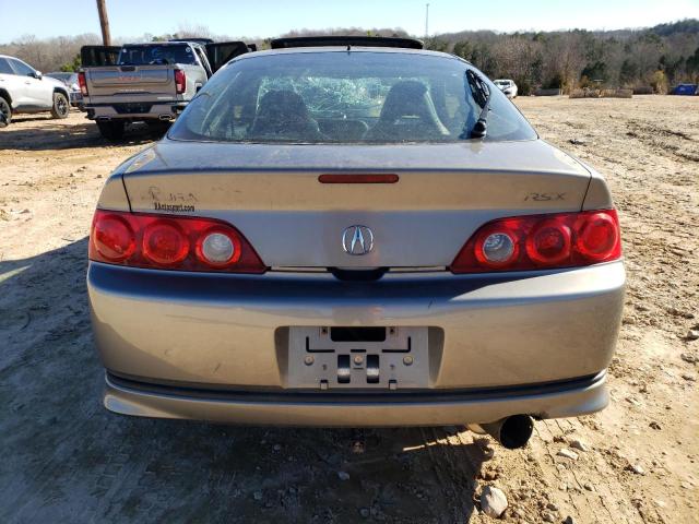 JH4DC548X6S006907 - 2006 ACURA RSX GRAY photo 6