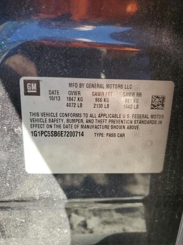 1G1PC5SB6E7200714 - 2014 CHEVROLET CRUZE LT BLUE photo 12