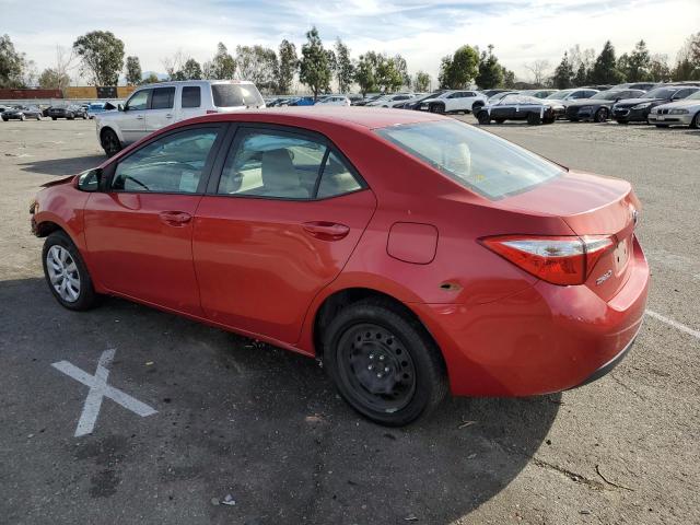 5YFBURHEXGP384998 - 2016 TOYOTA COROLLA L RED photo 2