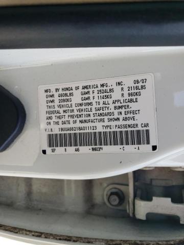 19UUA66218A011123 - 2008 ACURA TL WHITE photo 12