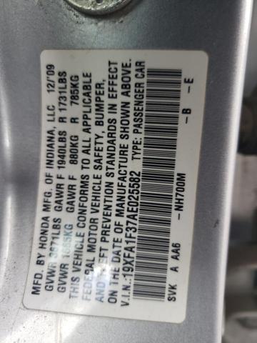 19XFA1F37AE025582 - 2010 HONDA CIVIC VP SILVER photo 13