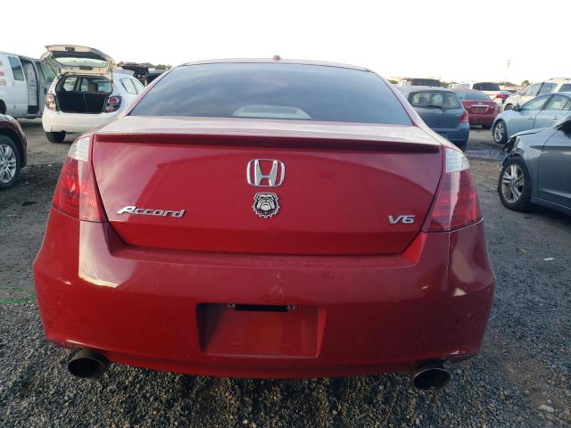 1HGCS22859A000011 - 2009 HONDA ACCORD EXL RED photo 6