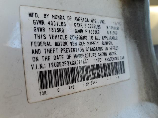 19UDE2F3XGA021637 - 2016 ACURA ILX BASE WATCH PLUS WHITE photo 12