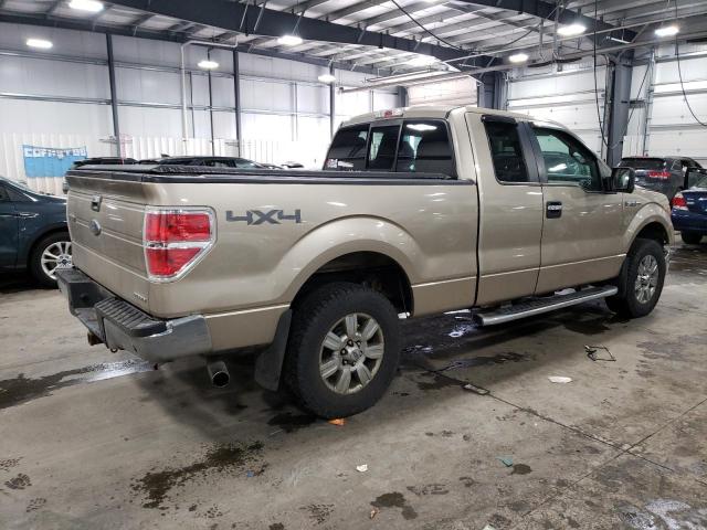 1FTFX1EF9CFC21140 - 2012 FORD F150 SUPER CAB TAN photo 3