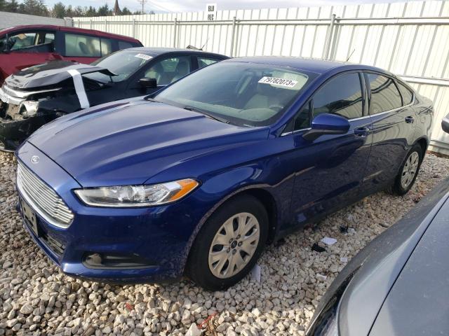 3FA6P0G78DR212665 - 2013 FORD FUSION S BLUE photo 1