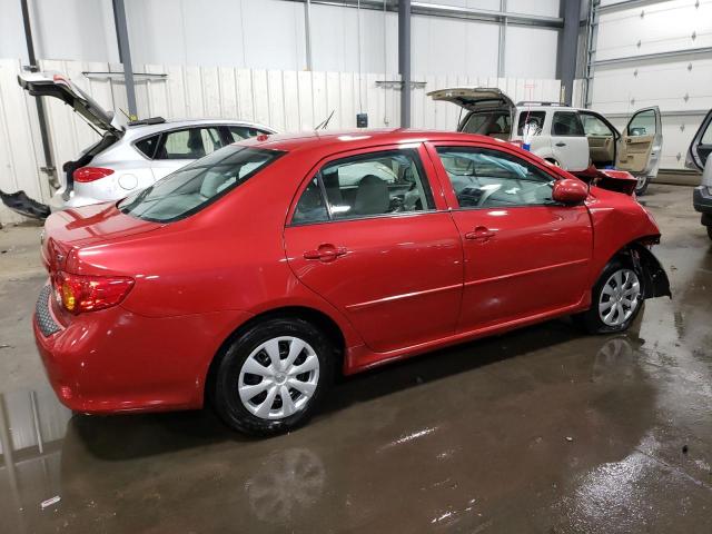 1NXBU4EEXAZ243135 - 2010 TOYOTA COROLLA BASE RED photo 3