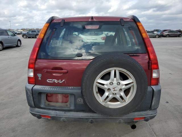 JHLRD684X4C004506 - 2004 HONDA CR-V LX RED photo 6