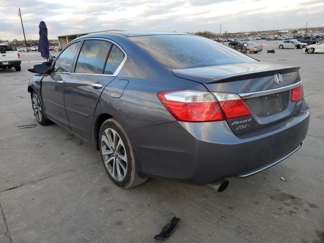 1HGCR2F55FA011047 - 2015 HONDA ACCORD SPORT GRAY photo 2