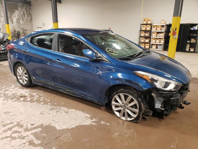 KMHDH4AE4EU030643 - 2014 HYUNDAI ELANTRA SE BLUE photo 4