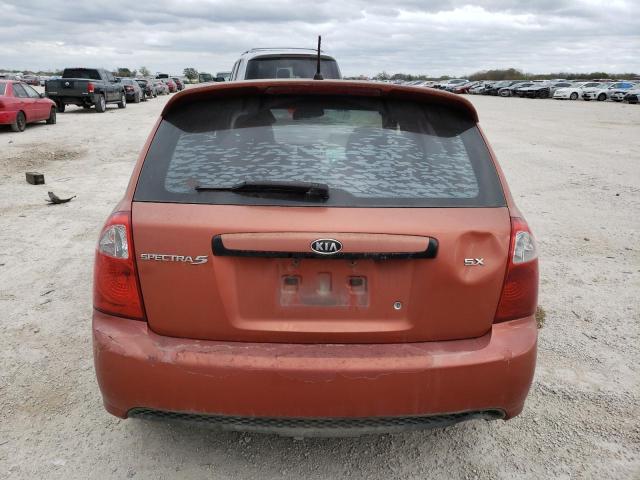 KNAFE241895024666 - 2009 KIA SPECTRA SX ORANGE photo 6